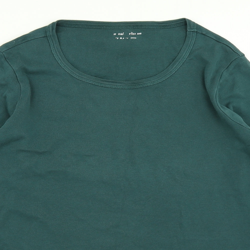 M&S Womens Green   Basic T-Shirt Size 14