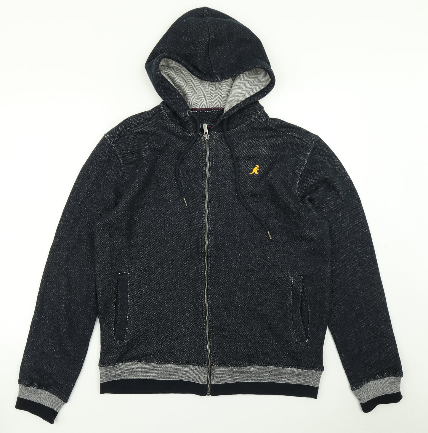 Kangol Mens Blue   Full Zip Hoodie Size L