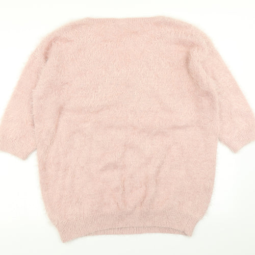 Wallis Womens Pink  Knit Pullover Jumper Size M