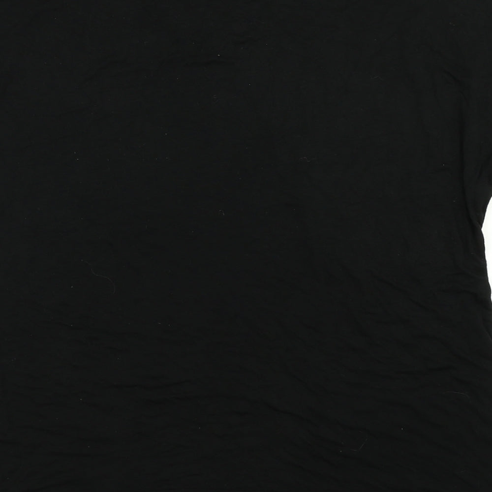 Peacocks Womens Black Polka Dot  Basic T-Shirt Size 18