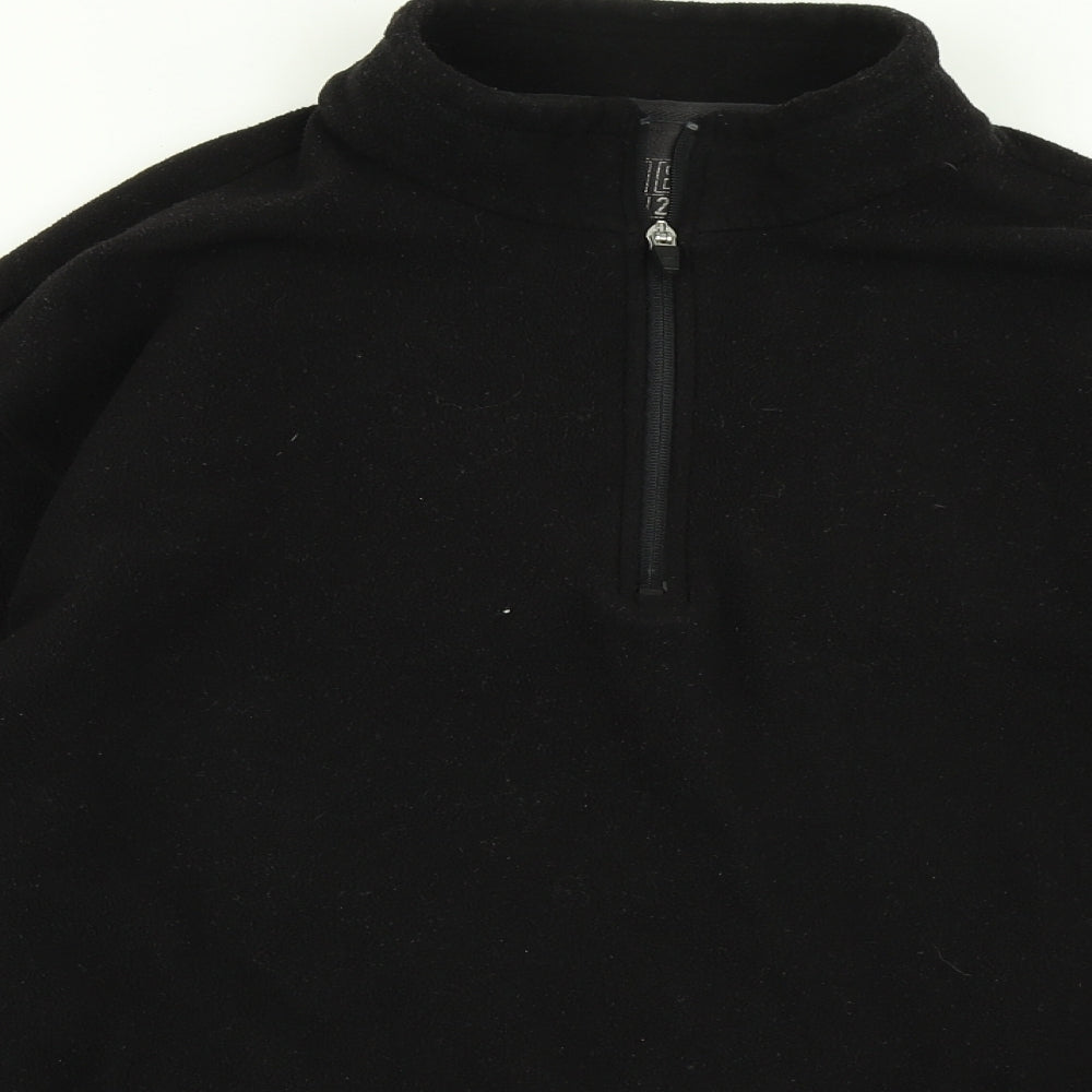 Blue Harbour Mens Black  Fleece Pullover Sweatshirt Size XL