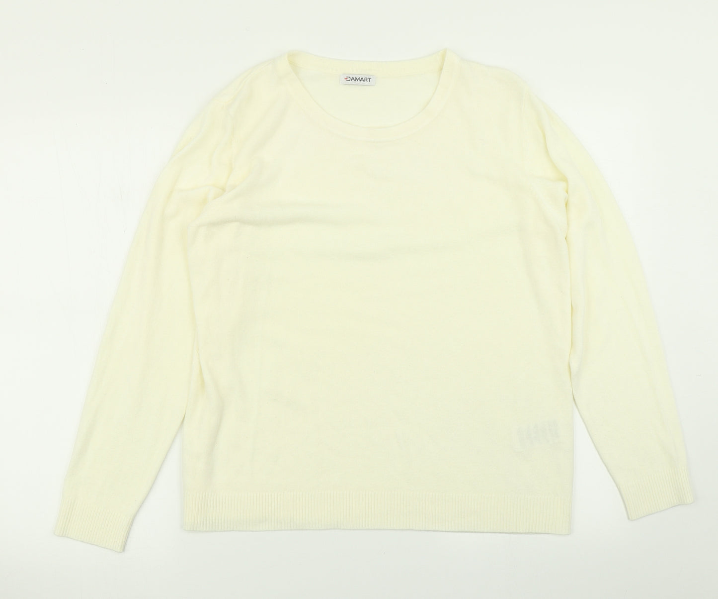 Damart Womens Ivory  Knit Pullover Jumper Size 18