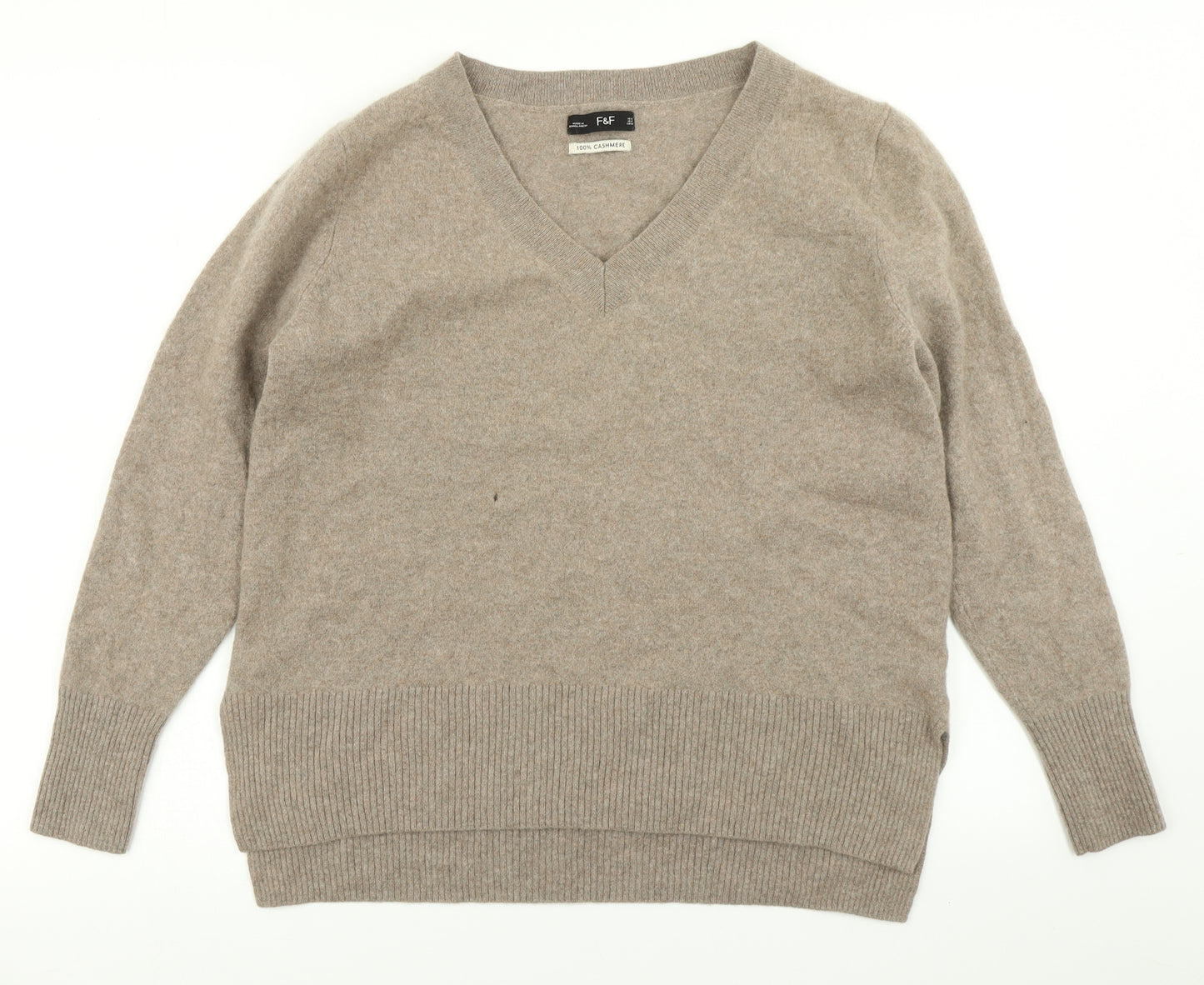 F&F Womens Brown  Knit Pullover Jumper Size 18