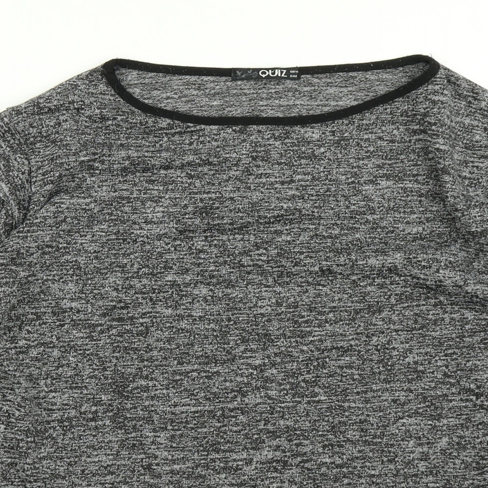 Quiz Womens Grey   Basic T-Shirt Size 14