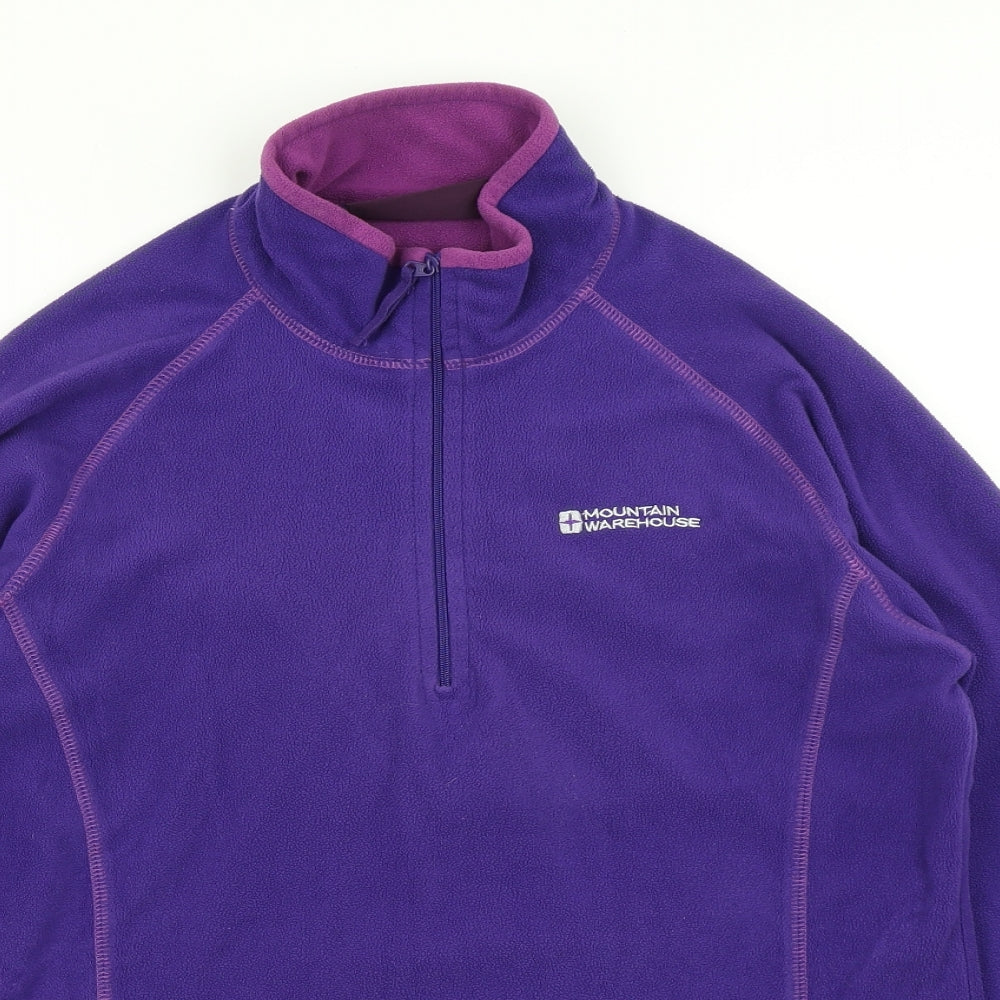 Mountain Warehouse Womens Purple  Fleece Pullover Sweatshirt Size 12