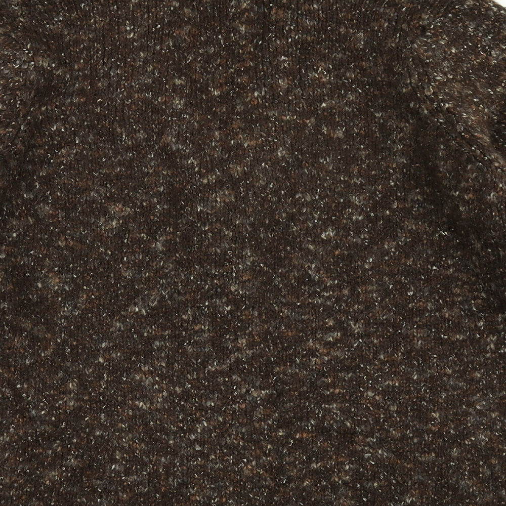 Carroll Reed Womens Brown  Knit Cardigan Jumper Size 2XL