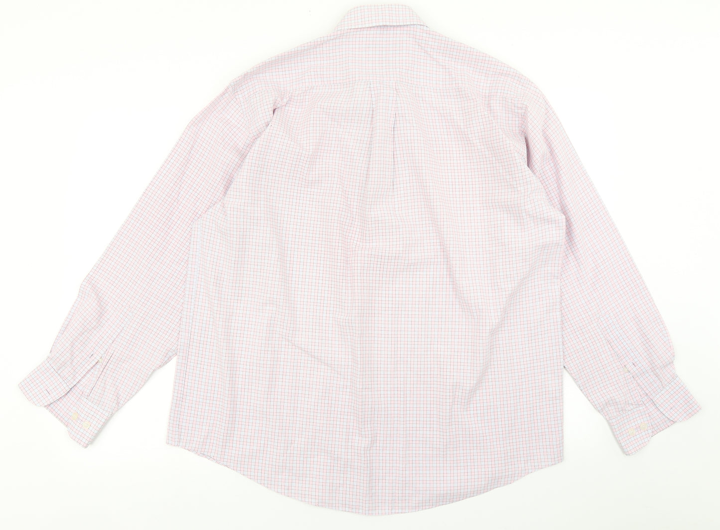 Armando Mens Pink Check   Dress Shirt Size 16.5