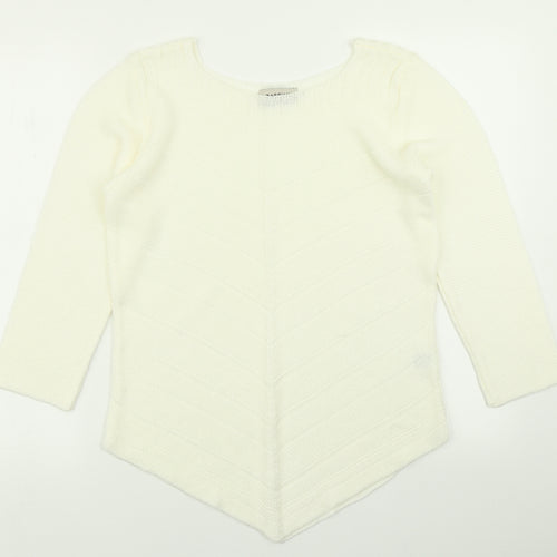 BASSINI Womens Ivory  Knit Pullover Jumper Size L