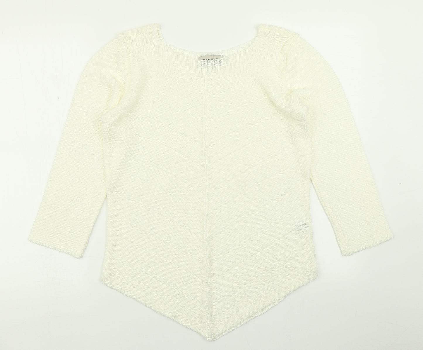 BASSINI Womens Ivory  Knit Pullover Jumper Size L