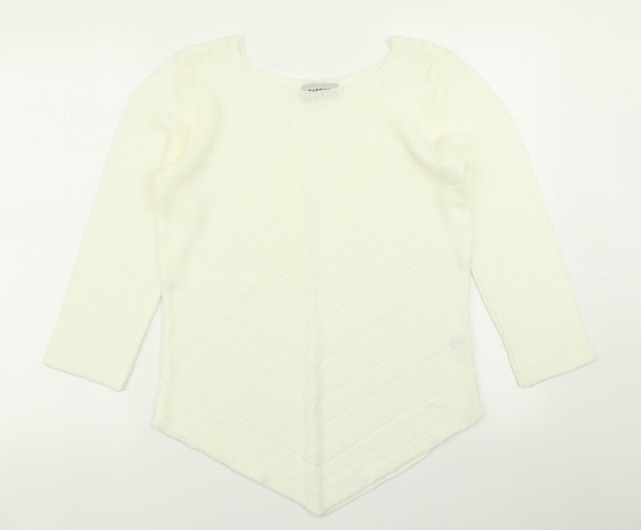 BASSINI Womens Ivory  Knit Pullover Jumper Size L