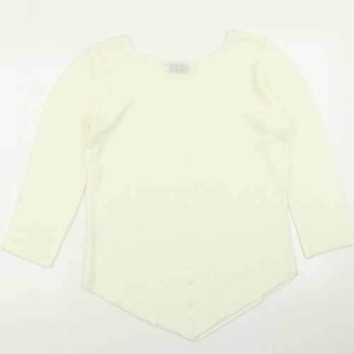 BASSINI Womens Ivory  Knit Pullover Jumper Size L