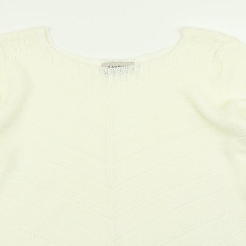 BASSINI Womens Ivory  Knit Pullover Jumper Size L