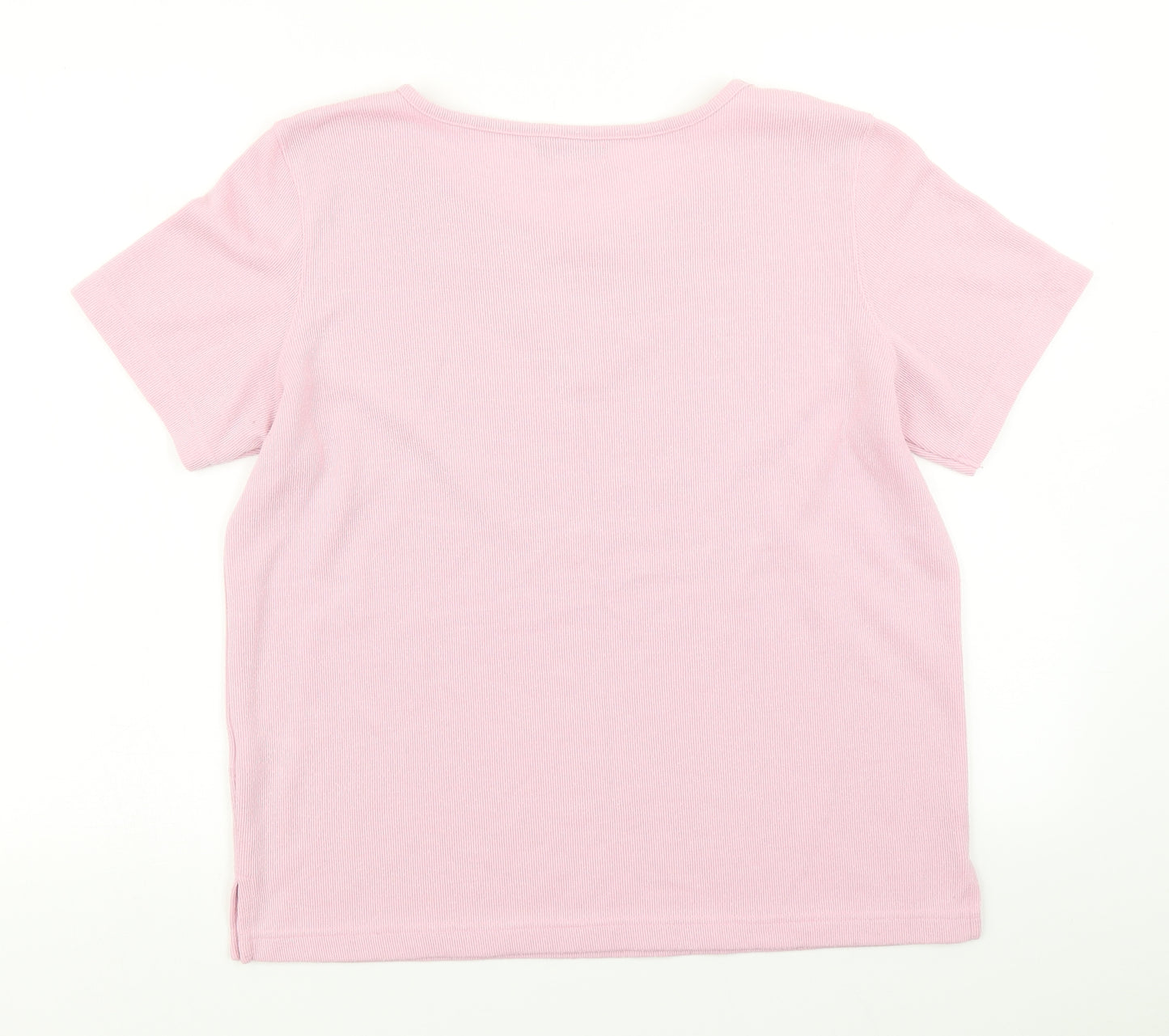 BM Womens Pink  Knit Basic T-Shirt Size S