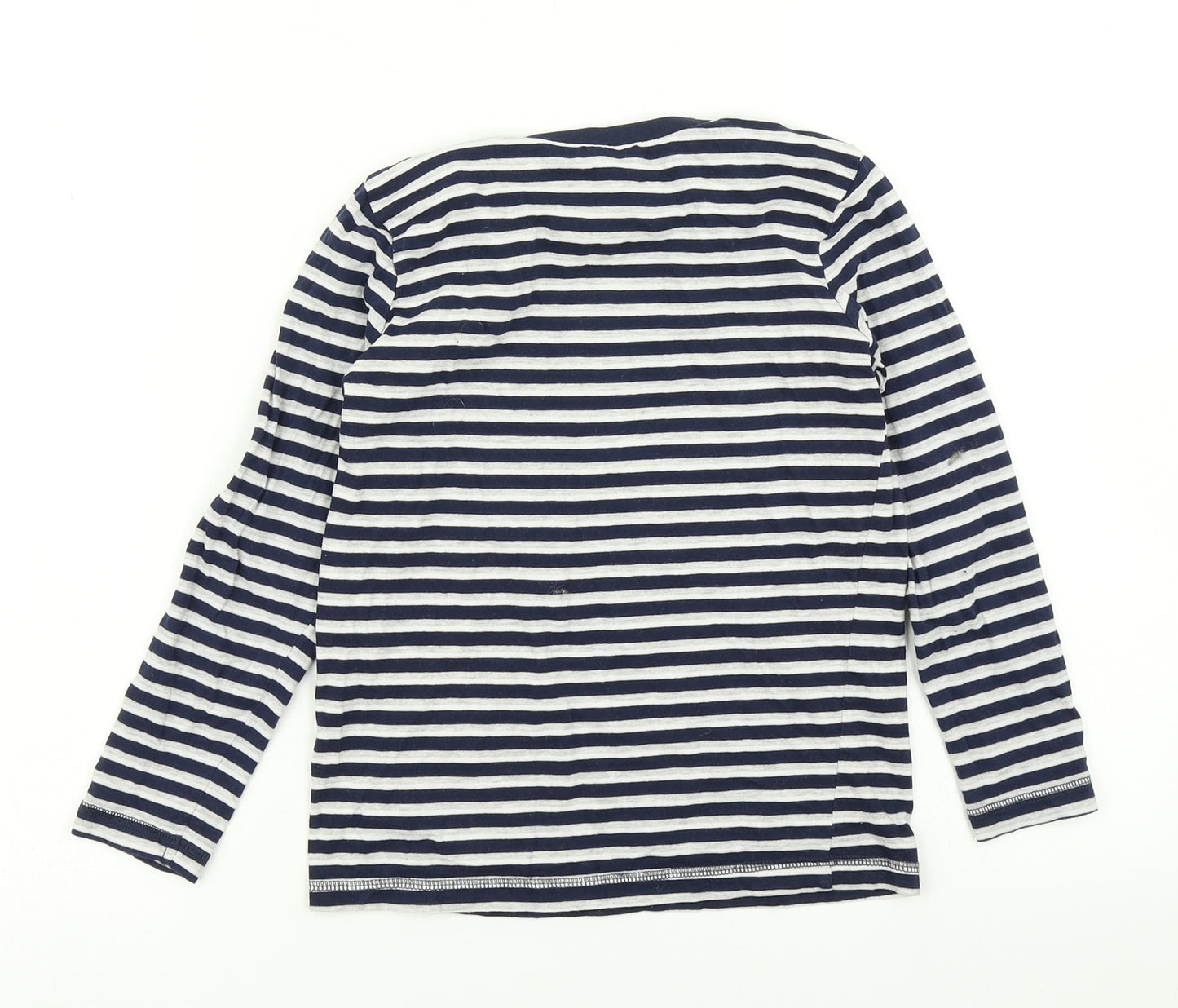 George Boys Blue Striped  Basic T-Shirt Size 7-8 Years
