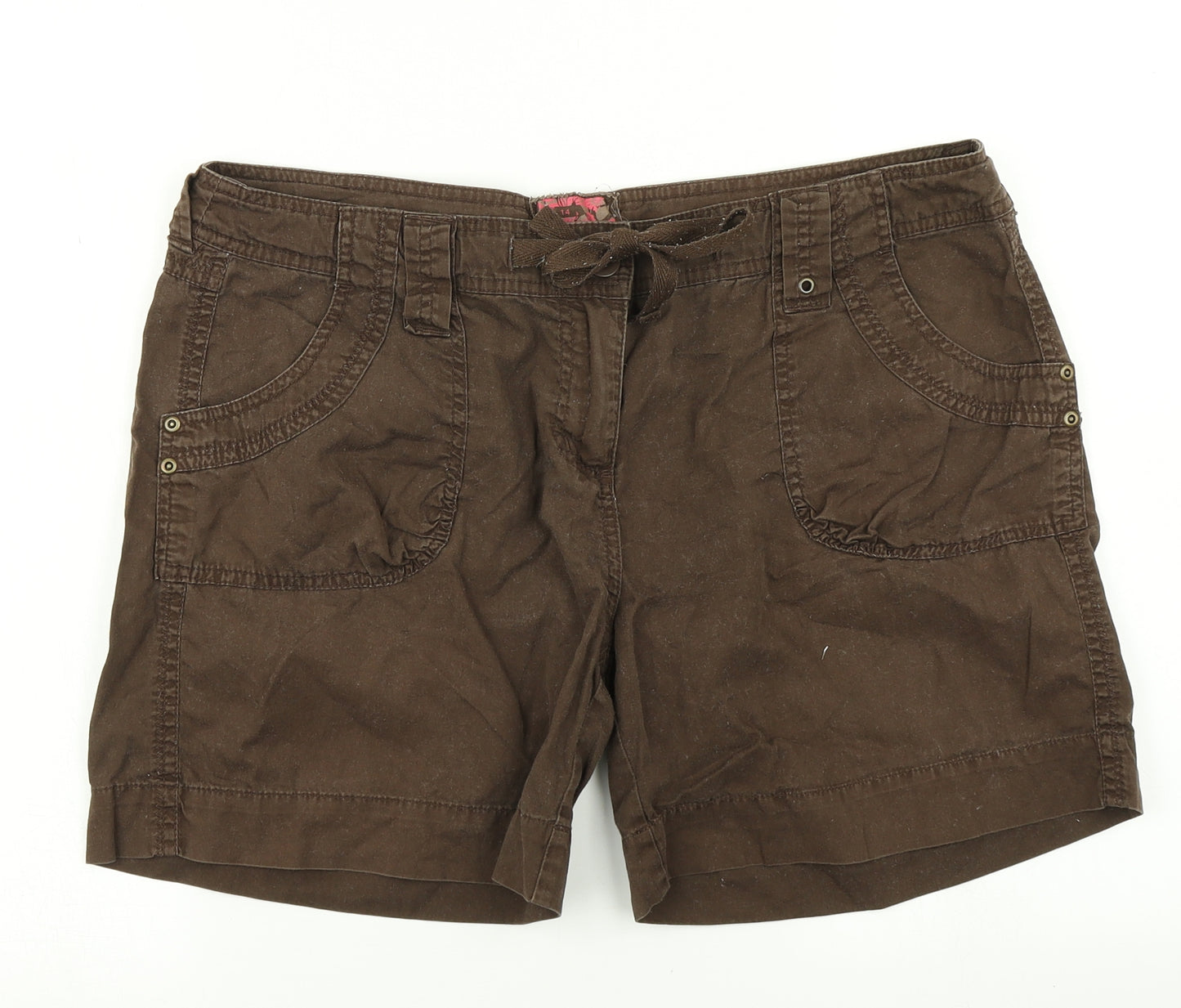 TU Womens Brown   Cargo Shorts Size 14