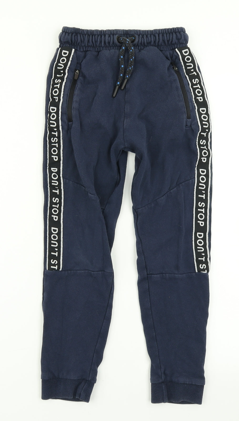 Nutmeg Boys Blue Striped  Jogger Trousers Size 7-8 Years
