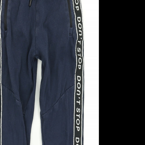 Nutmeg Boys Blue Striped  Jogger Trousers Size 7-8 Years