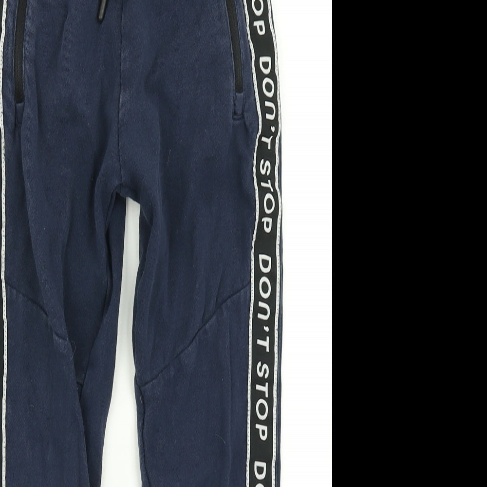 Nutmeg Boys Blue Striped  Jogger Trousers Size 7-8 Years