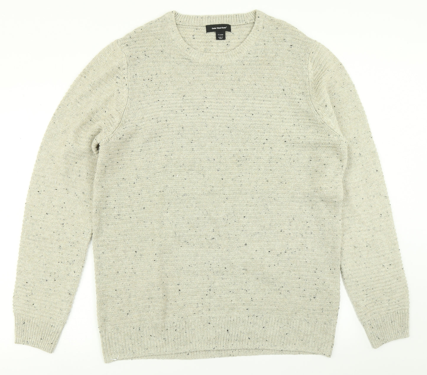 Cedar Wood State Mens Beige  Knit Pullover Jumper Size XL