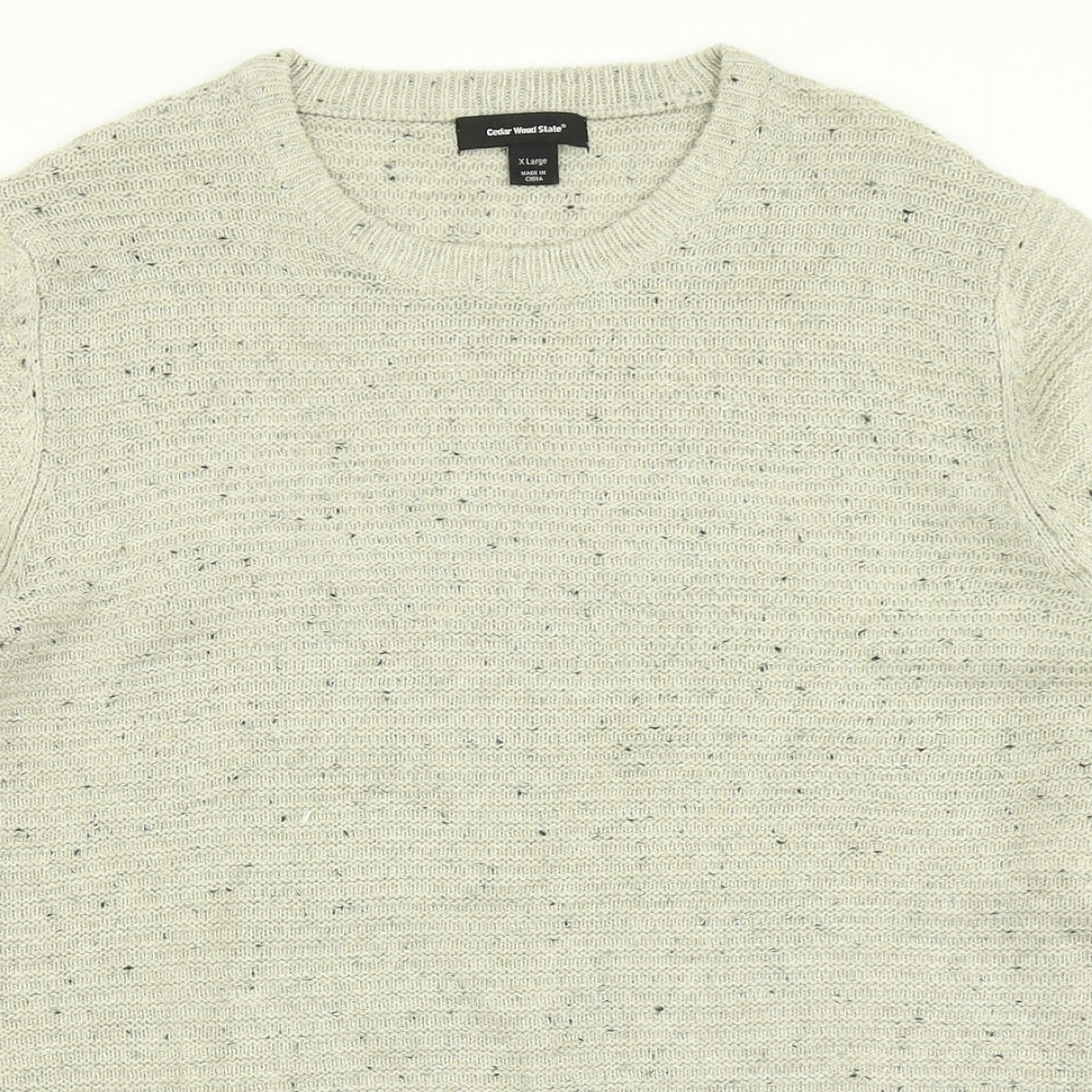 Cedar Wood State Mens Beige  Knit Pullover Jumper Size XL