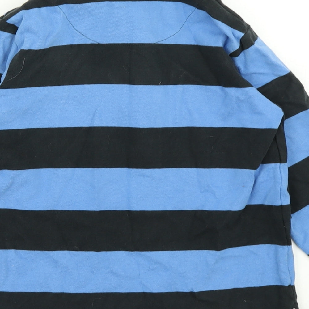 TU Boys Blue Striped  Basic Polo Size 7 Years