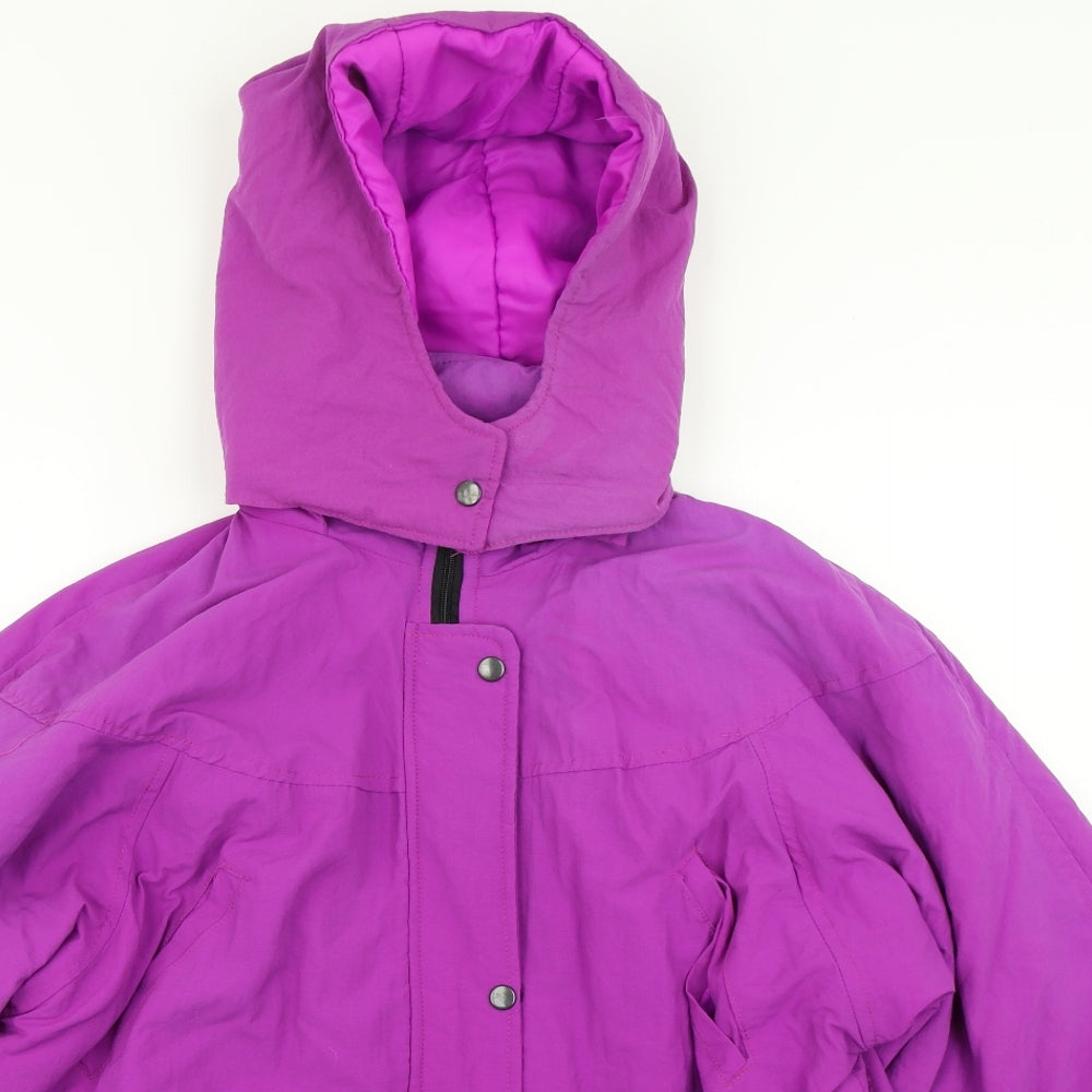 Preworn Womens Purple   Puffer Jacket Coat Size 14