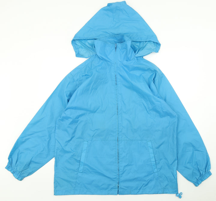 Damart Womens Blue Rain Coat Coat Size M