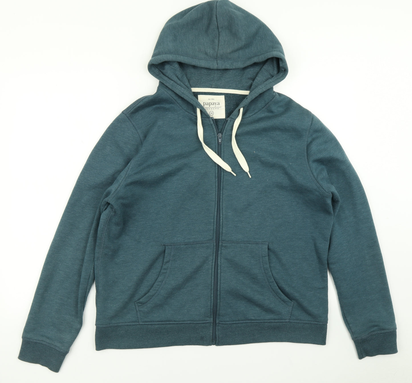 Papaya Womens Green   Full Zip Hoodie Size 18