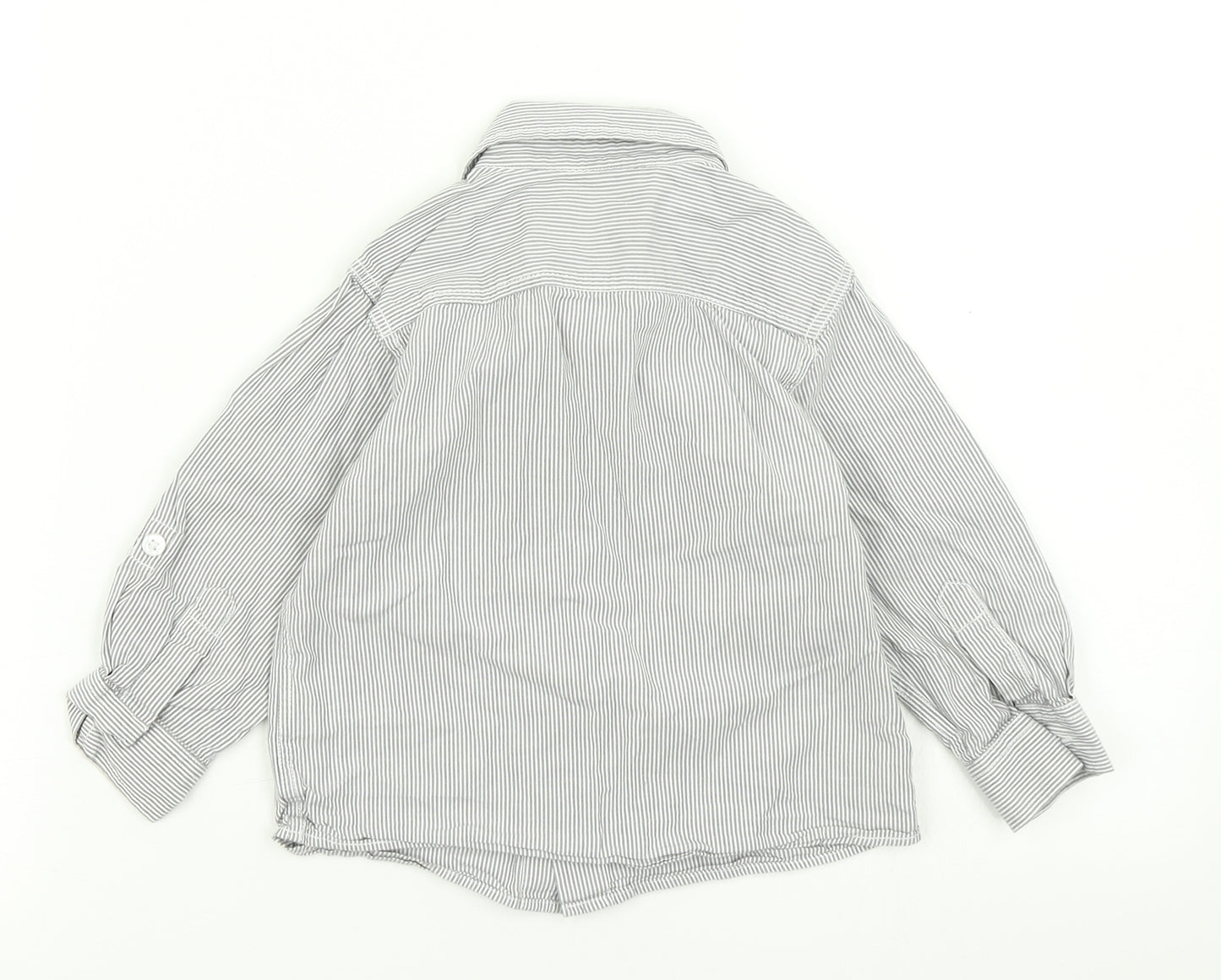 Matalan Boys Blue Striped  Basic Button-Up Size 12-18 Months