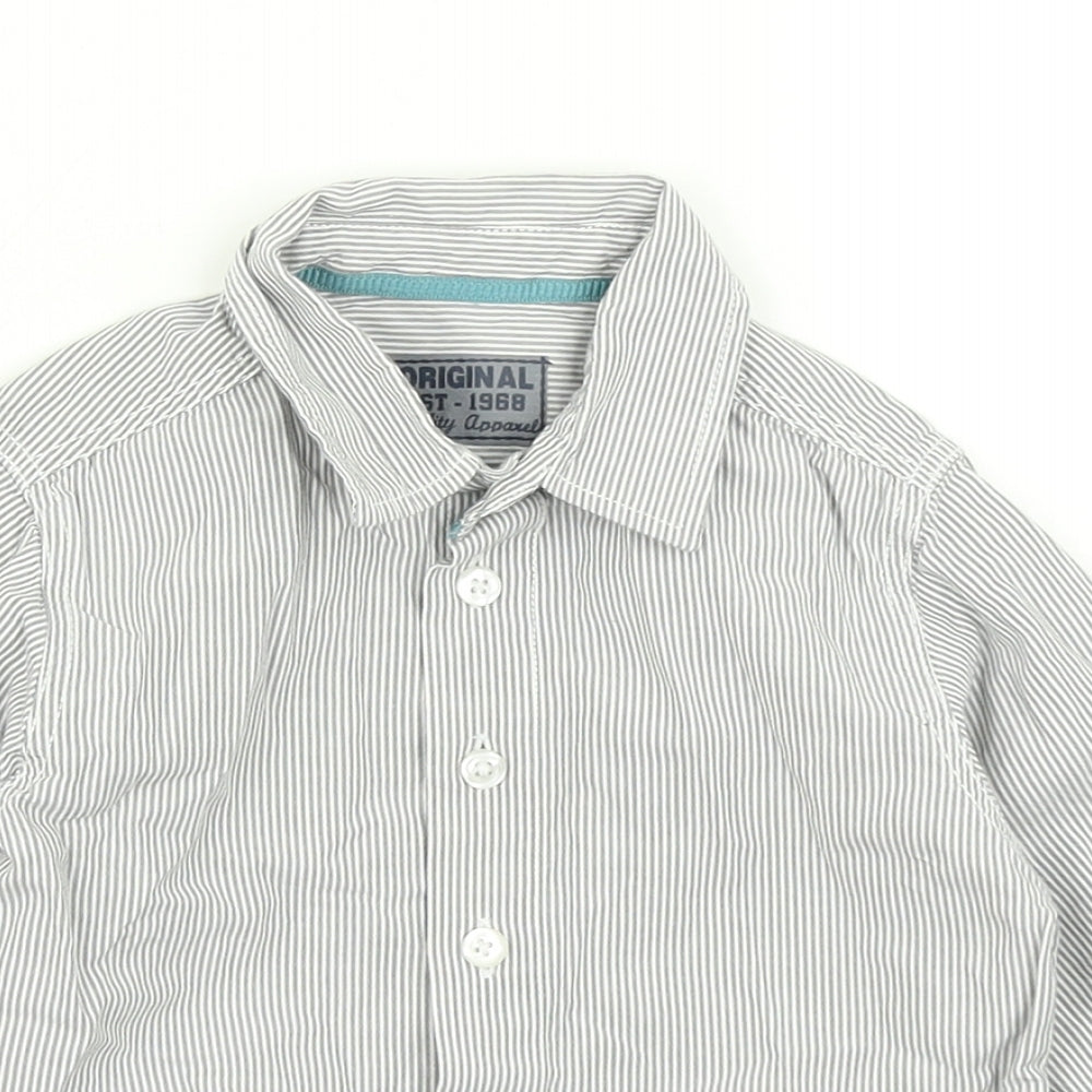 Matalan Boys Blue Striped  Basic Button-Up Size 12-18 Months