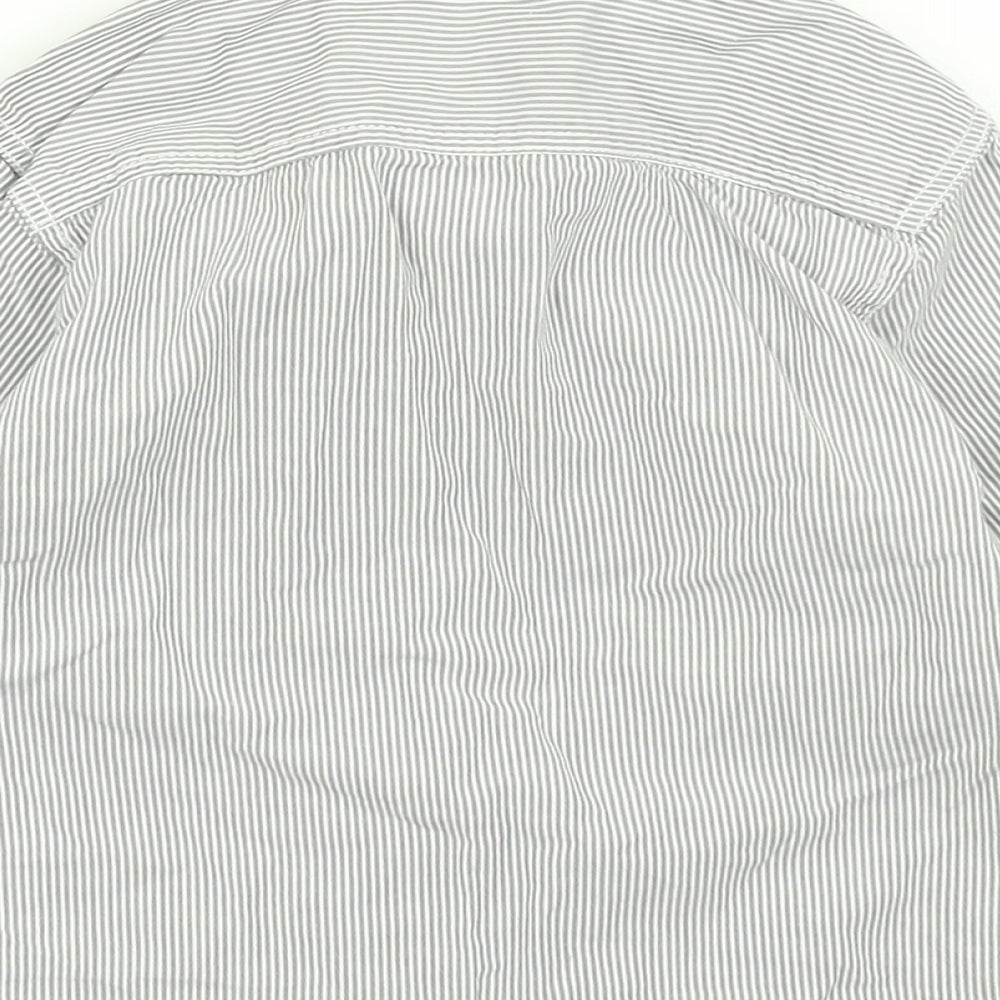 Matalan Boys Blue Striped  Basic Button-Up Size 12-18 Months