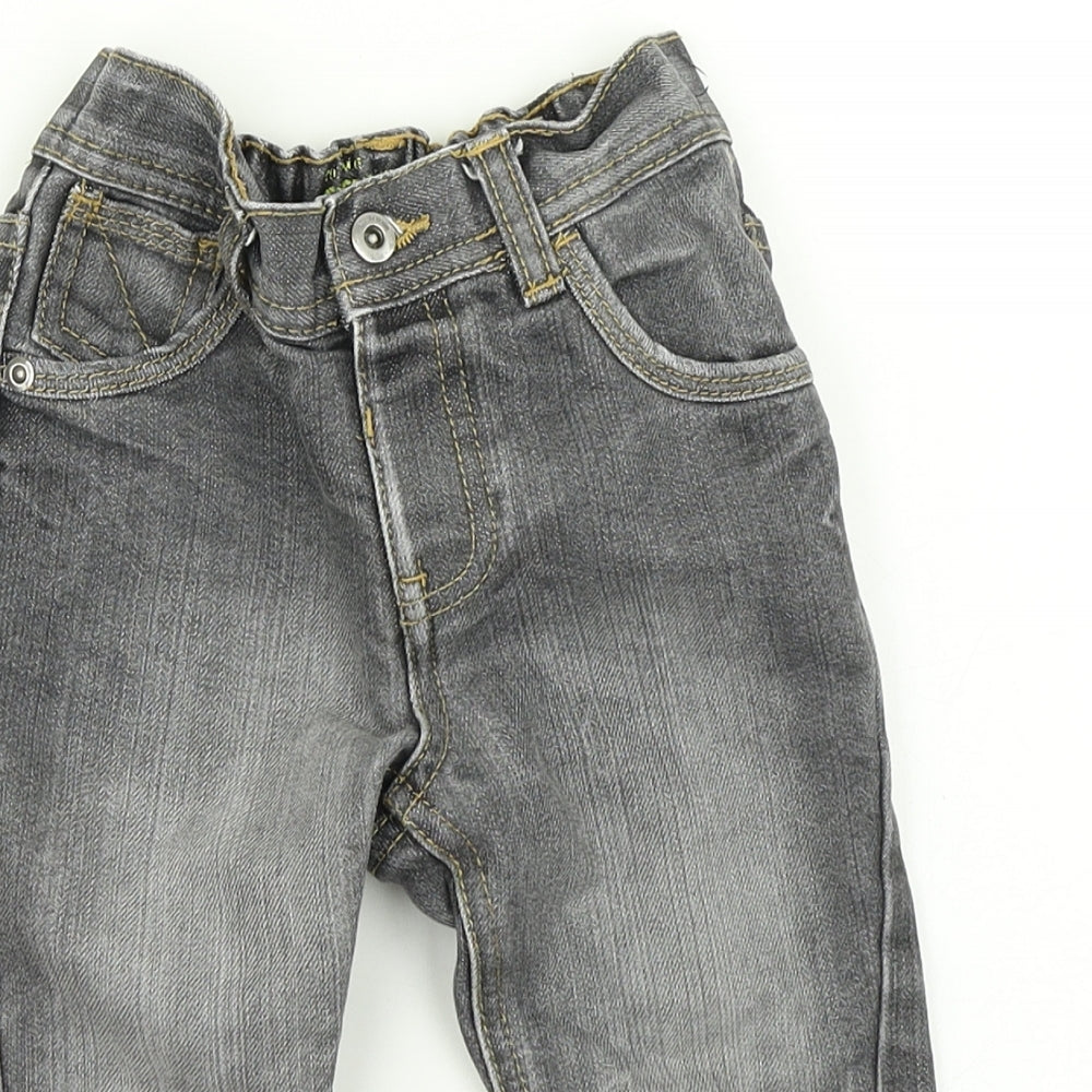George Boys Grey  Denim Cargo Jeans Size 18-24 Months