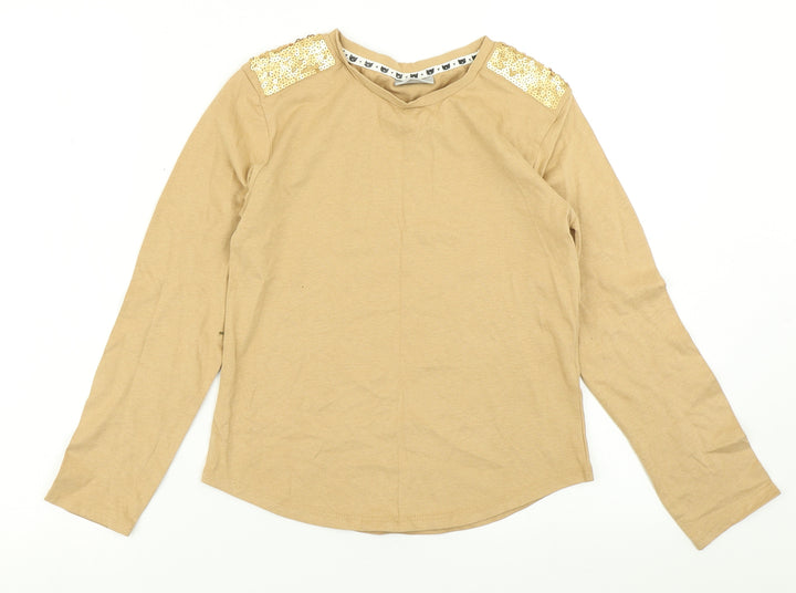 Matalan Girls Brown   Basic T-Shirt Size 10 Years