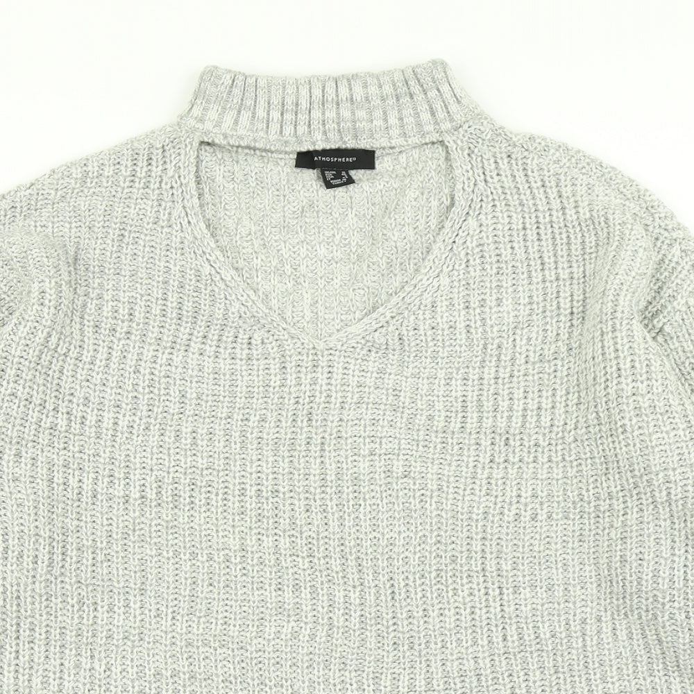 Atmosphere Womens Grey  Knit Pullover Jumper Size 12  - Cut Out