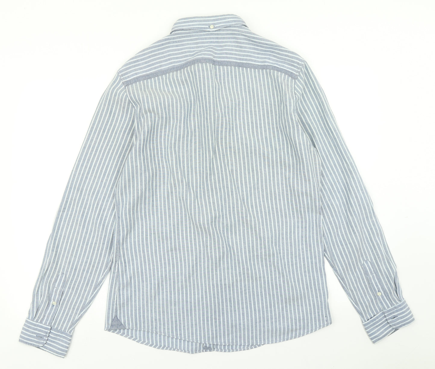 River Island Mens Blue Striped   Button-Up Size L