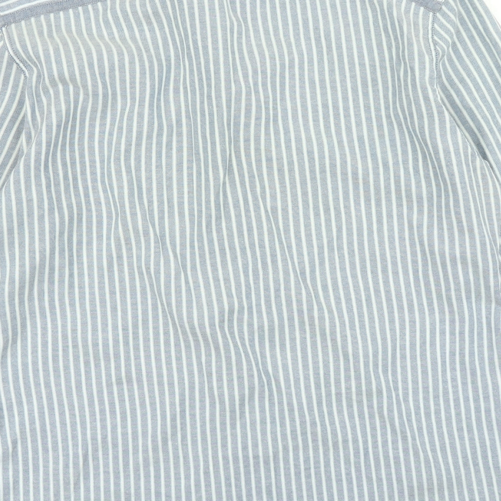 River Island Mens Blue Striped   Button-Up Size L