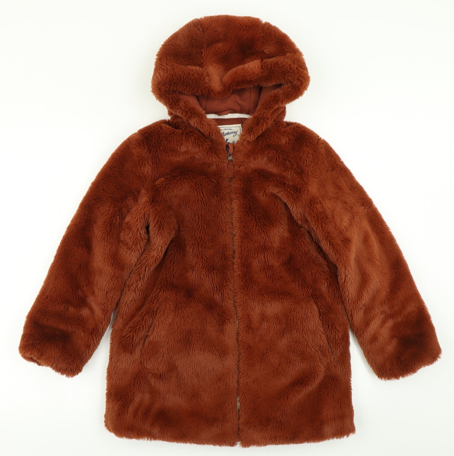 Mantaray Girls Brown   Overcoat Coat Size 9-10 Years