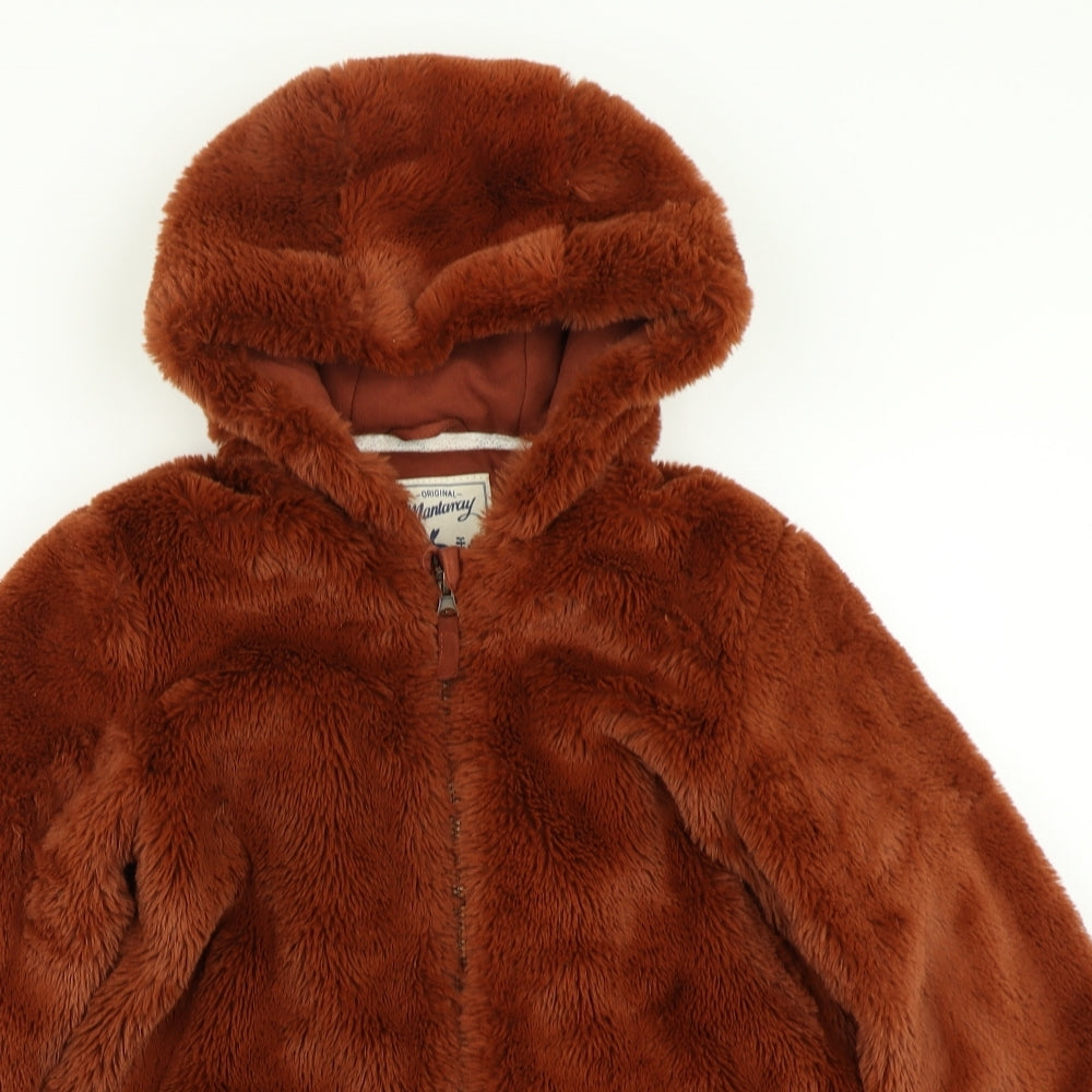 Mantaray Girls Brown   Overcoat Coat Size 9-10 Years