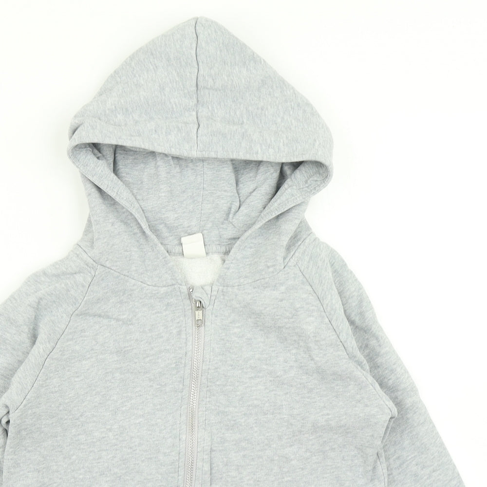 Popupshop Girls Grey   Full Zip Hoodie Size 8-9 Years