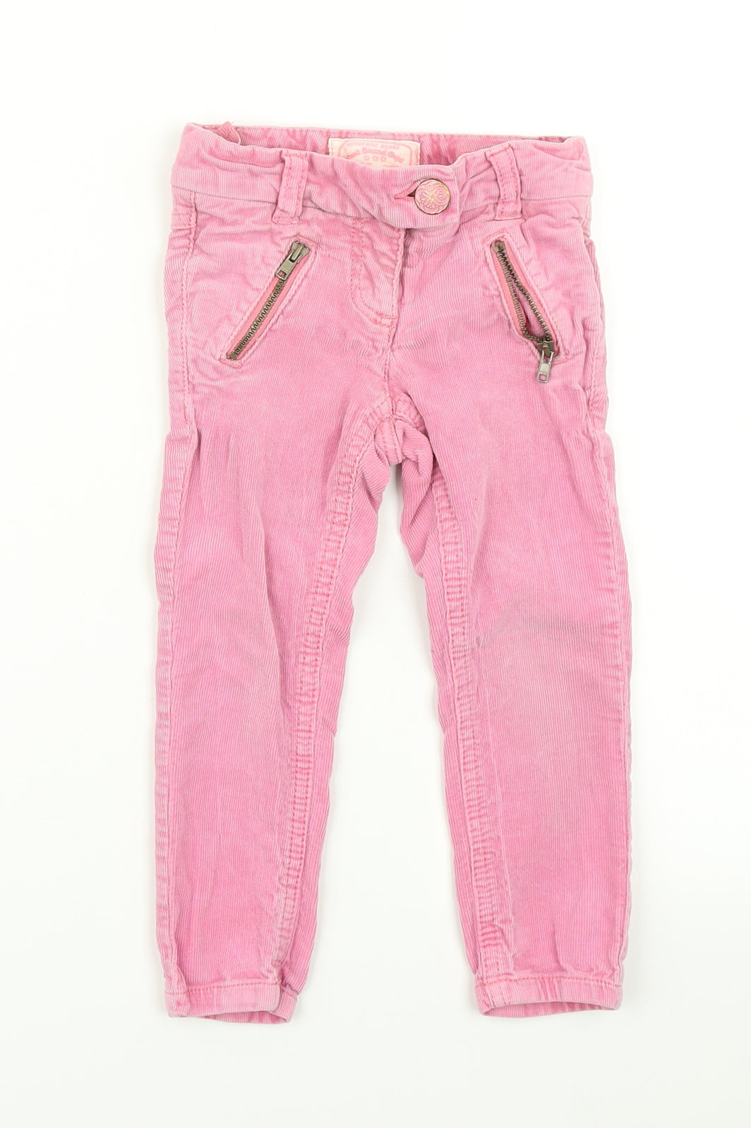 NEXT Girls Pink  Corduroy Chino Trousers Size 3 Years