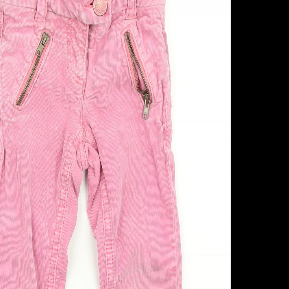 NEXT Girls Pink  Corduroy Chino Trousers Size 3 Years