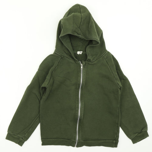 Popupshop Boys Green   Full Zip Hoodie Size 8-9 Years
