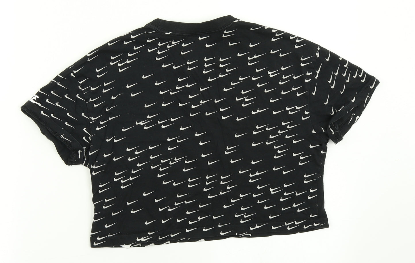 Nike Womens Black Polka Dot  Cropped T-Shirt Size XS