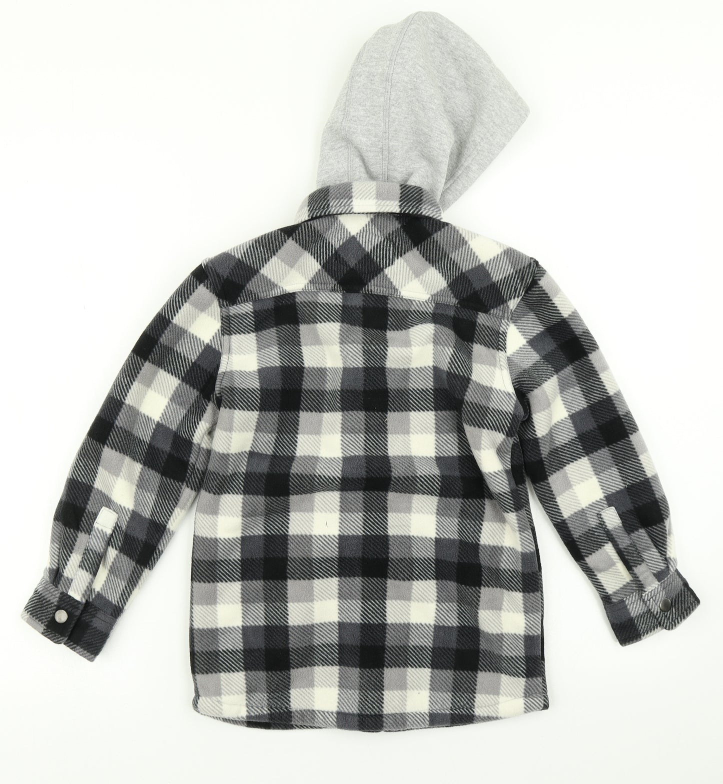 Freedom Foundry Boys Black Plaid  Shirt Jacket Jacket Size 5-6 Years