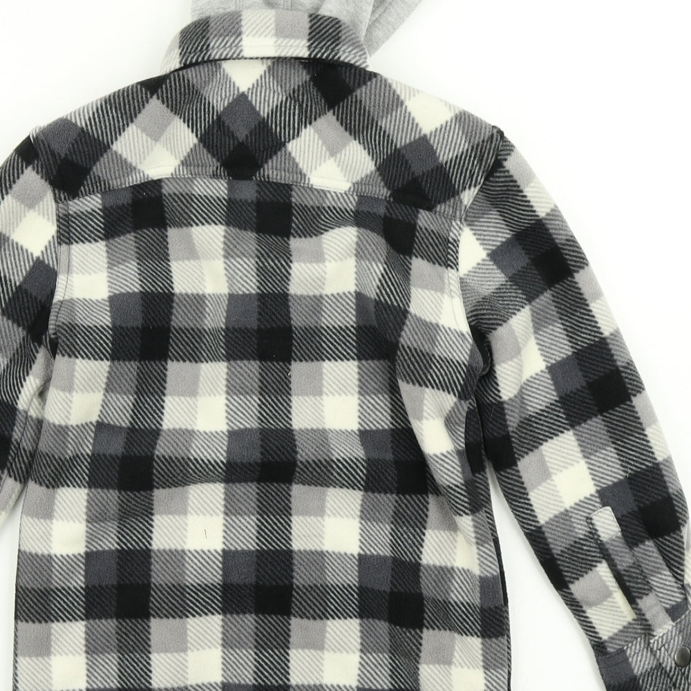 Freedom Foundry Boys Black Plaid  Shirt Jacket Jacket Size 5-6 Years