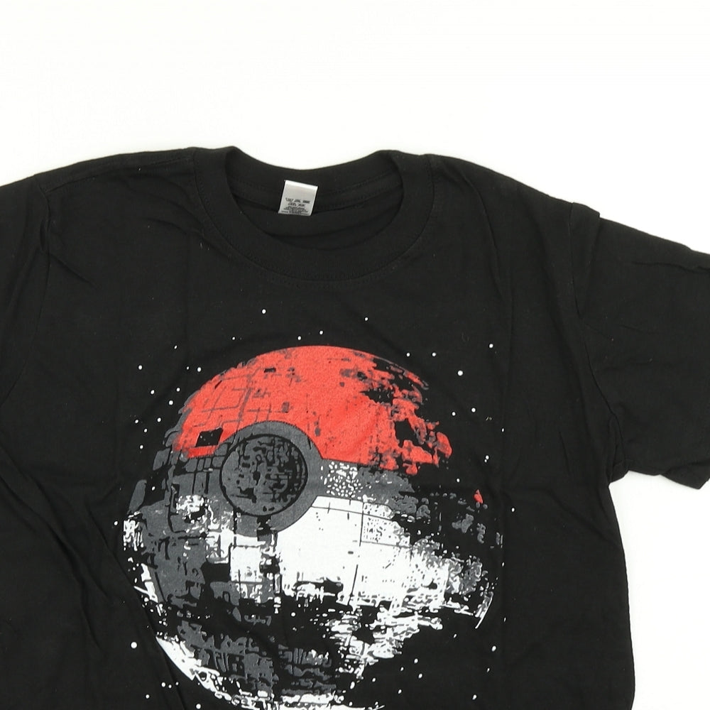 Club Boys Black   Basic T-Shirt Size 9-10 Years  - Pokémon Deathstar