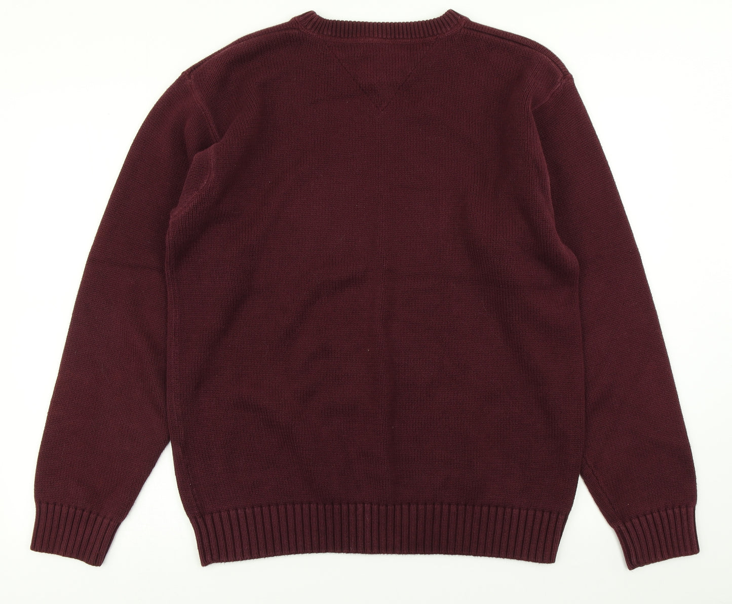 Tommy Hilfiger Mens Red  Knit Pullover Jumper Size M