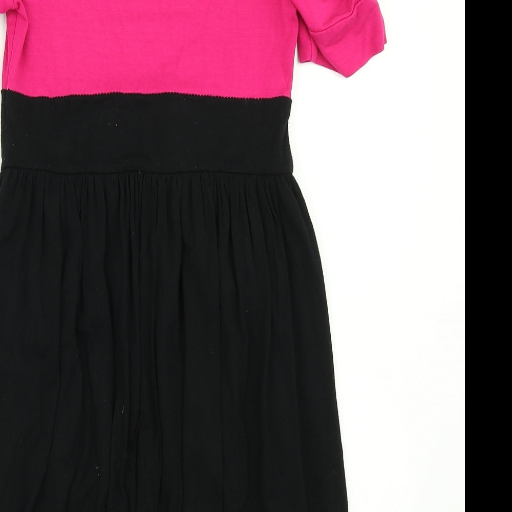 Tammy Girls Pink Colourblock  Skater Dress  Size 10-11 Years