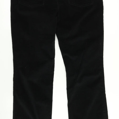 NEXT Womens Black  Corduroy Chino Trousers Size 12 L30 in
