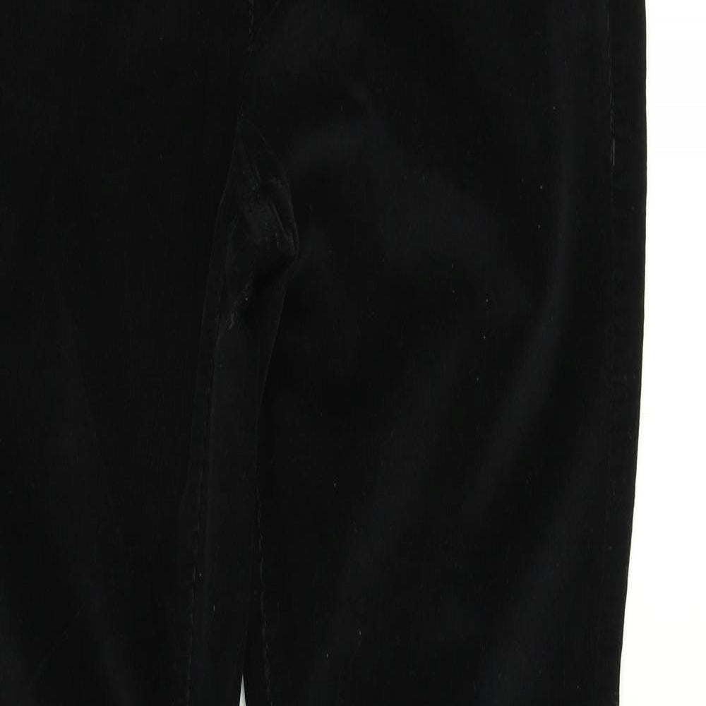 NEXT Womens Black  Corduroy Chino Trousers Size 12 L30 in